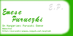 emese puruczki business card